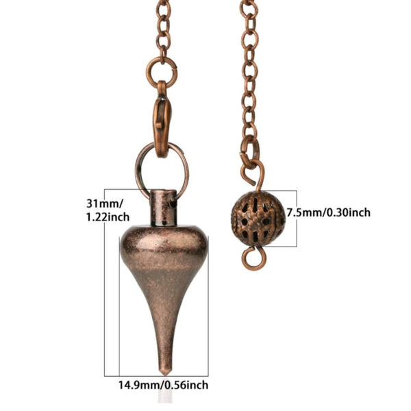 Bronze Metal Copper Point Pendulum Dowsing