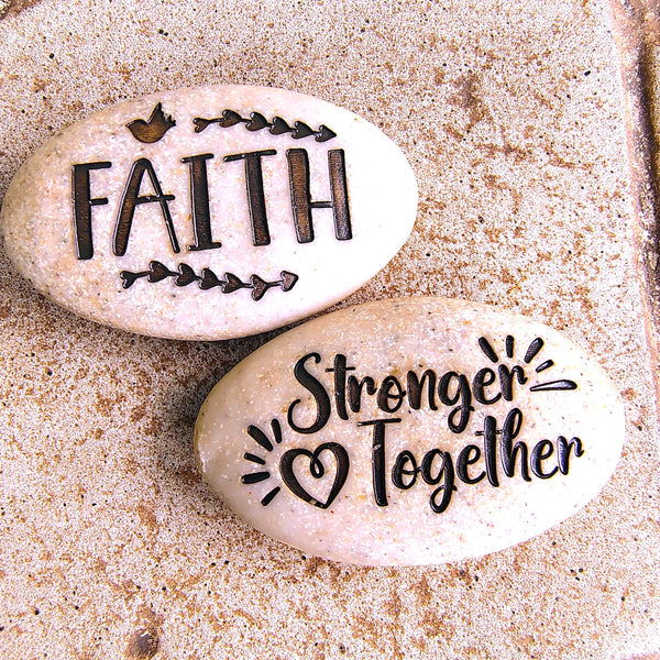 Angel Stone Inspirational Pocket Stone FAITH - Stronger Together