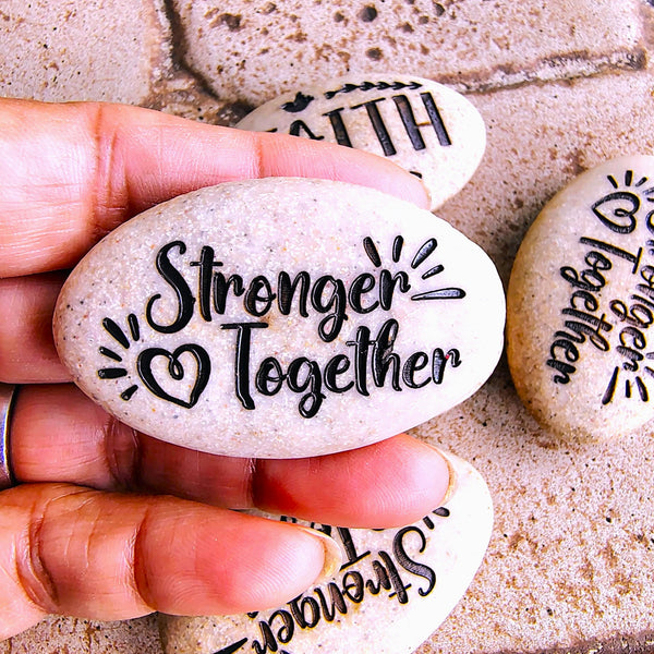 Angel Stone Inspirational Pocket Stone FAITH - Stronger Together