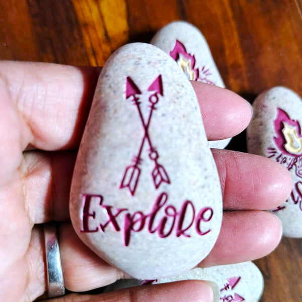Expedition Stone "Explore - Inspire" Kindness Rock