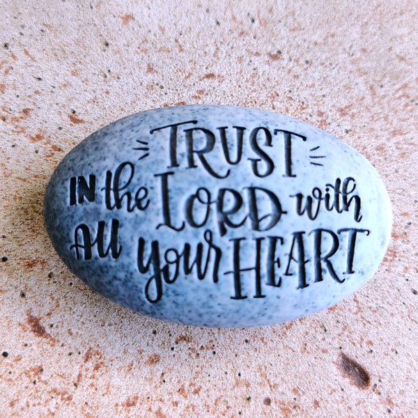 Angel Stone Proverbs Pocket Stone Proverbs 3:5 "TRUST"