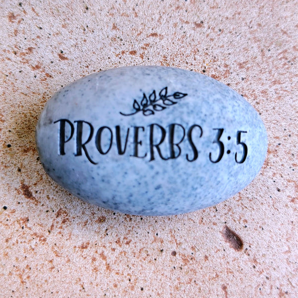 Angel Stone Proverbs Pocket Stone Proverbs 3:5 "TRUST"