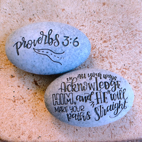 Angel Stone Proverbs Pocket Stone Proverbs 3:6 "In all your way...."