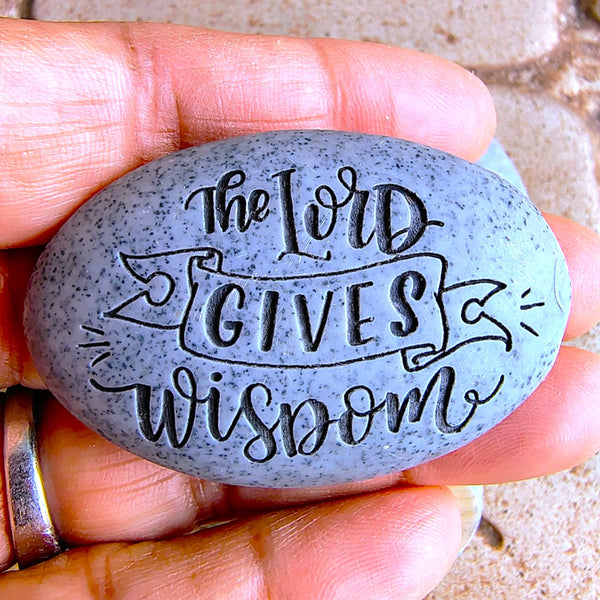 Angel Stone Proverbs Pocket Stone Proverbs 2:6 "The Lord Gives Wisdom"