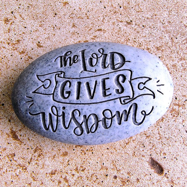 Angel Stone Proverbs Pocket Stone Proverbs 2:6 "The Lord Gives Wisdom"