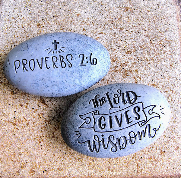 Angel Stone Proverbs Pocket Stone Proverbs 2:6 "The Lord Gives Wisdom"