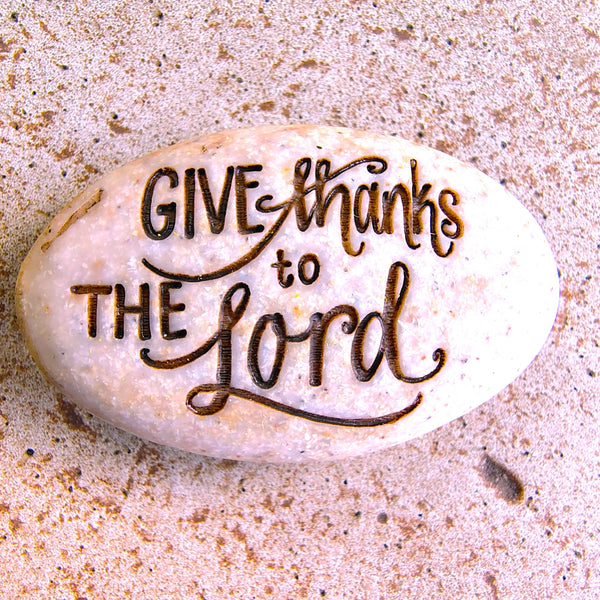 Scripture Stone Psalm Pocket Stone Psalm 107:1
