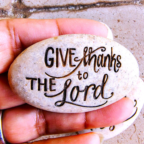 Scripture Stone Psalm Pocket Stone Psalm 107:1