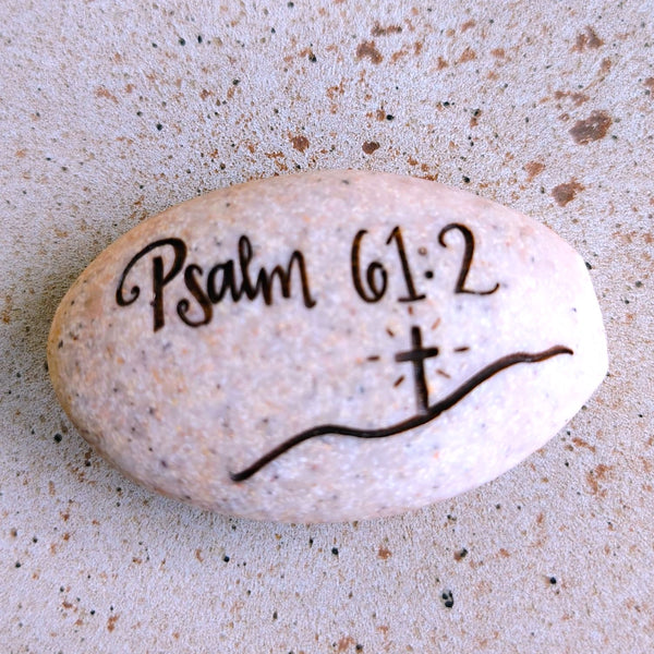 Scripture Stone Psalm Pocket Stone Psalm 61:2  "Lord Lead me.... "