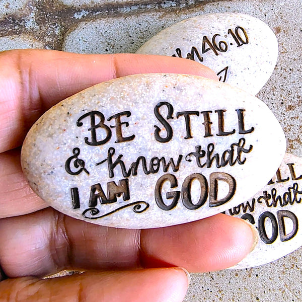Scripture Stone Psalm Pocket Stone Psalm 46:10  "Be Still & .... "