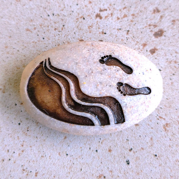 Impressions of Hope Scripture Stones Pocket Stone "Footprints in the Sand"