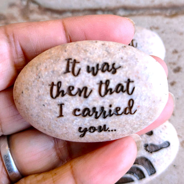 Impressions of Hope Scripture Stones Pocket Stone "Footprints in the Sand"