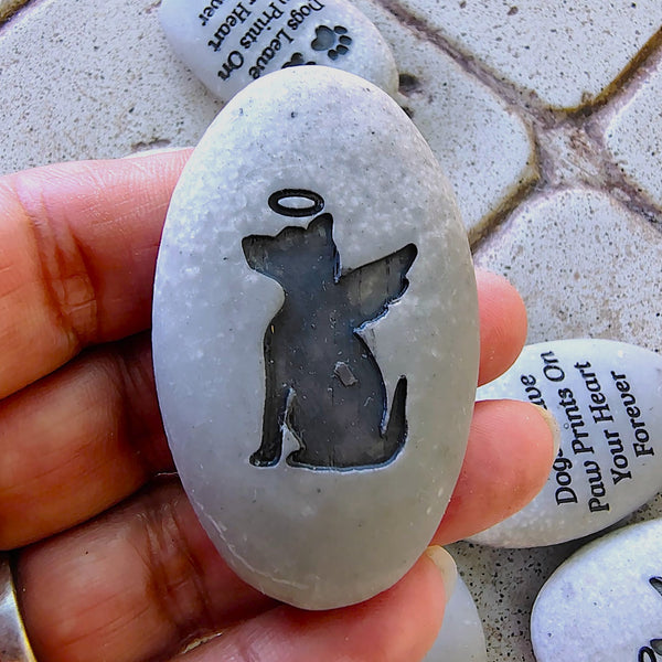 Dogs Leave Paw Prints On your Heart Forever Pawsitive Stone