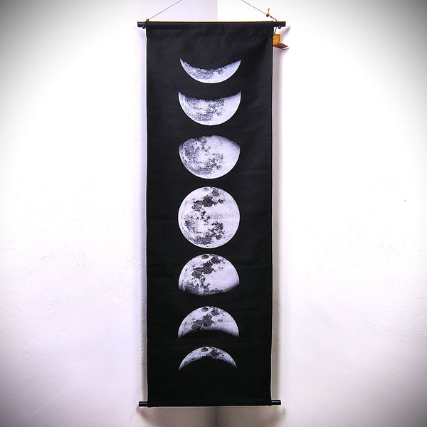 Moon Phases Cotton Banner Home Decor Tapestry