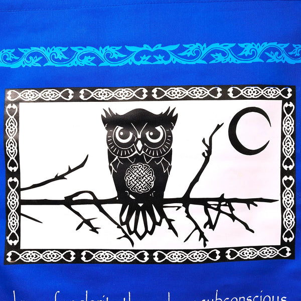 Owl Spirit Prayer Cotton Inspirational Banner Home Decor