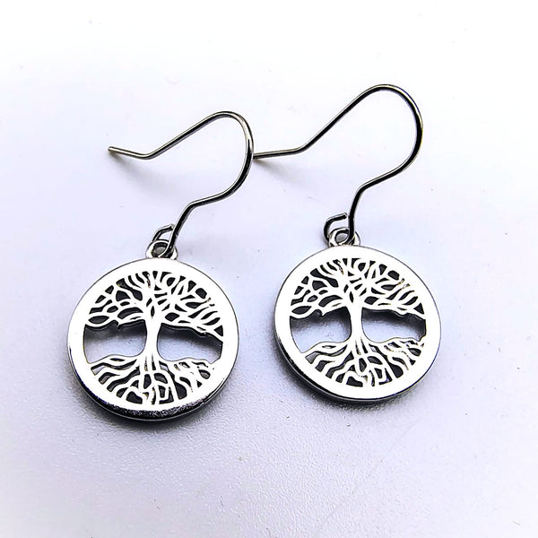 Tree of Life bohemian earrings silver plated dangle jewelry