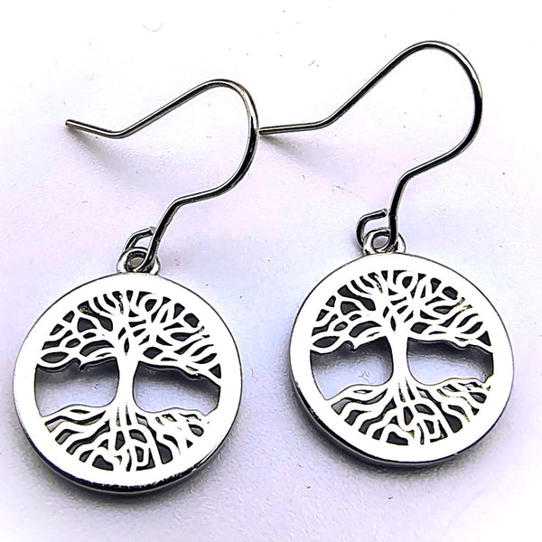 Tree of Life bohemian earrings silver plated dangle jewelry