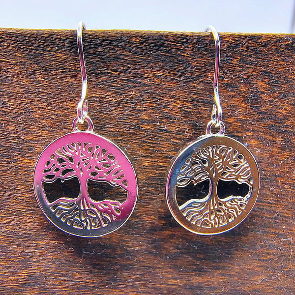 Tree of Life bohemian earrings silver plated dangle jewelry