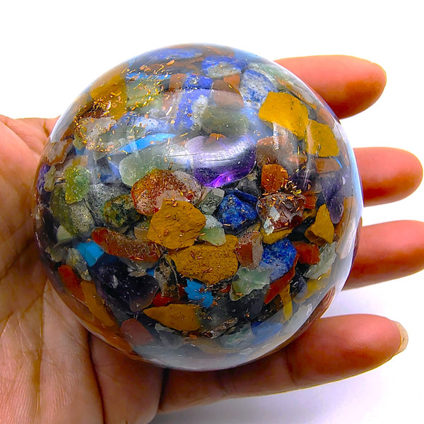 Orgonite Sphere Crystal Tumbled