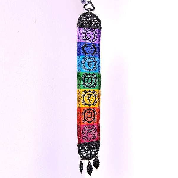 Seven Chakras Banner Fabric Carpet Tapestry Wall Hanging Decor 13"