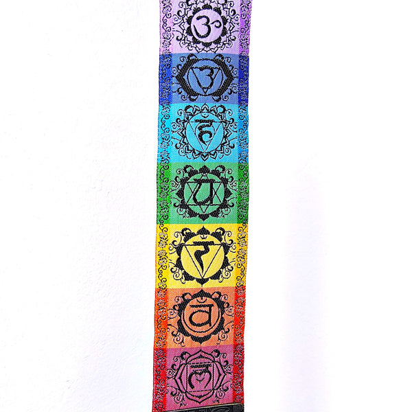 Seven Chakras Banner Fabric Carpet Tapestry Wall Hanging Decor 13"