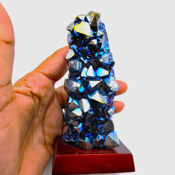 Aura Rainbow Amethyst Cluster