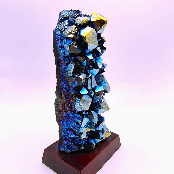 Aura Rainbow Amethyst Cluster