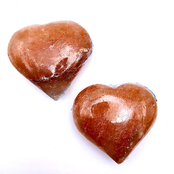 Pink Himalayan Salt Hearts 4"