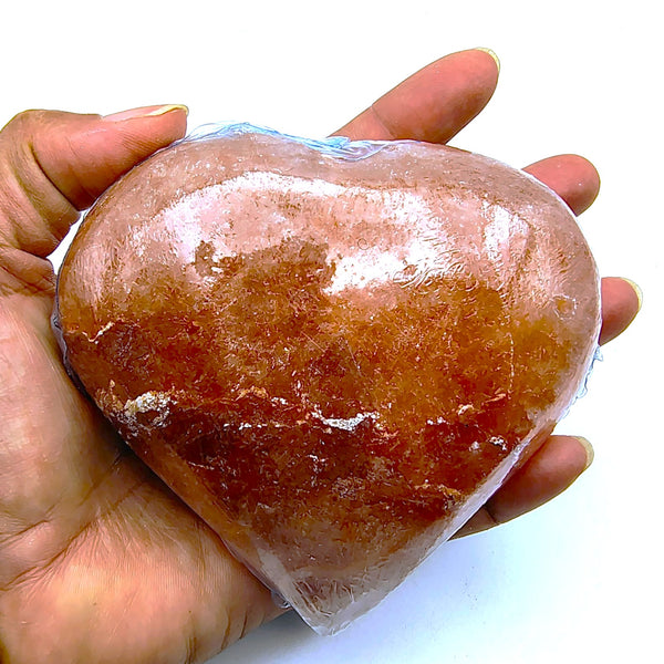 Pink Himalayan Salt Hearts 4"