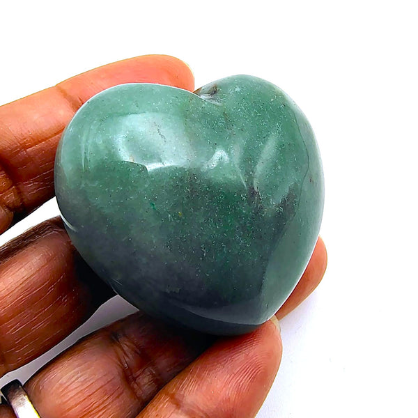 Green Aventurine Puff Heart Stone