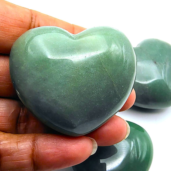 Green Aventurine Puff Heart Stone