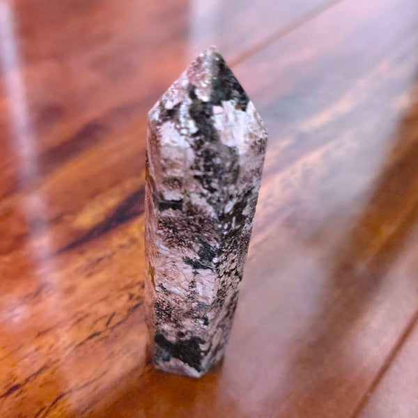 Green Flower Jasper Point Tower Hexagonal Obelisk