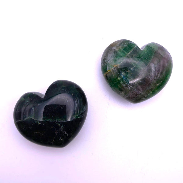 Fluorite Puff Heart Stone
