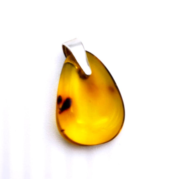 Natural Baltic Amber Pendant Sterling Silver