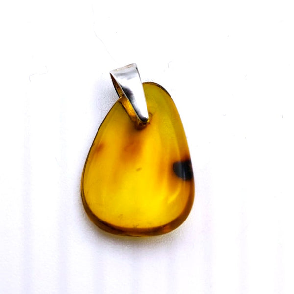 Natural Baltic Amber Pendant Sterling Silver
