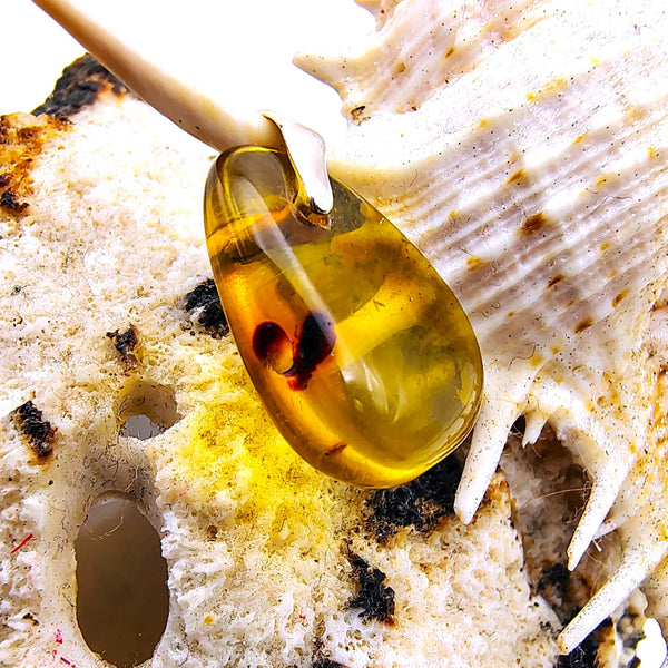 Natural Baltic Amber Pendant Sterling Silver
