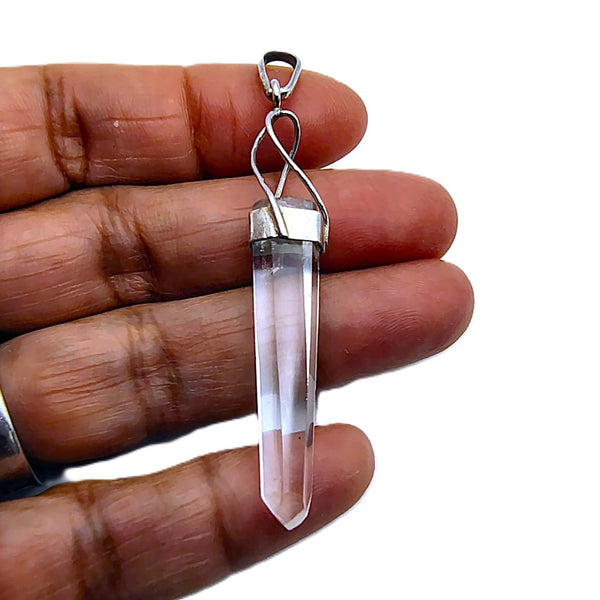 Clear Quartz Point Pendant Sterling Silver Designs