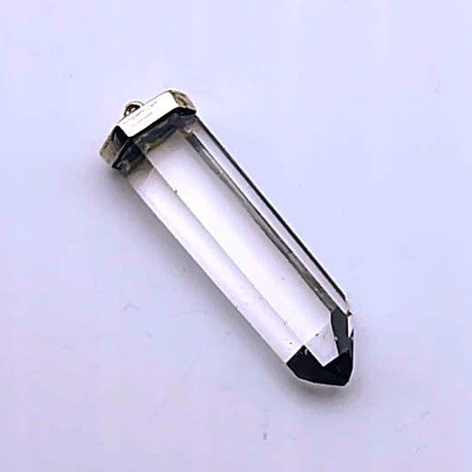 Clear Quartz Point Pendant Sterling Silver