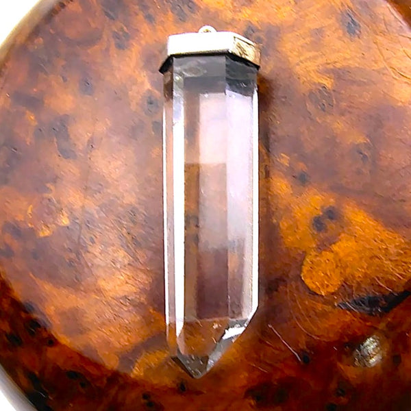 Clear Quartz Point Pendant Sterling Silver