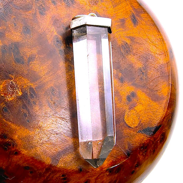 Clear Quartz Point Pendant Sterling Silver
