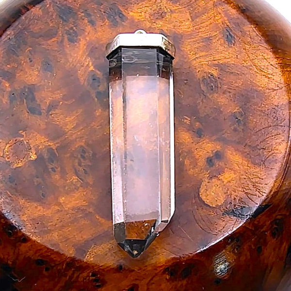 Clear Quartz Point Pendant Sterling Silver