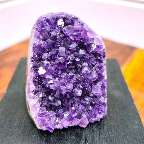 Amethyst Geode Cluster with Polished Edges