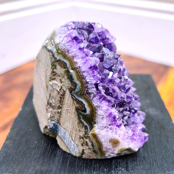 Amethyst Geode Cluster with Polished Edges