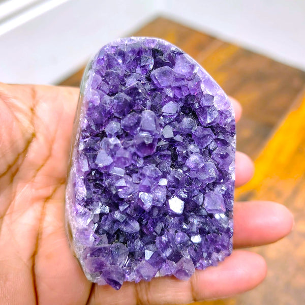Amethyst Geode Cluster with Polished Edges