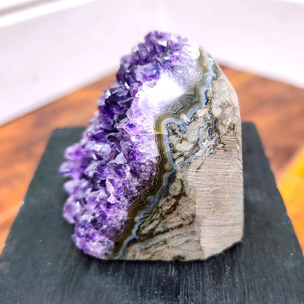 Amethyst Geode Cluster with Polished Edges
