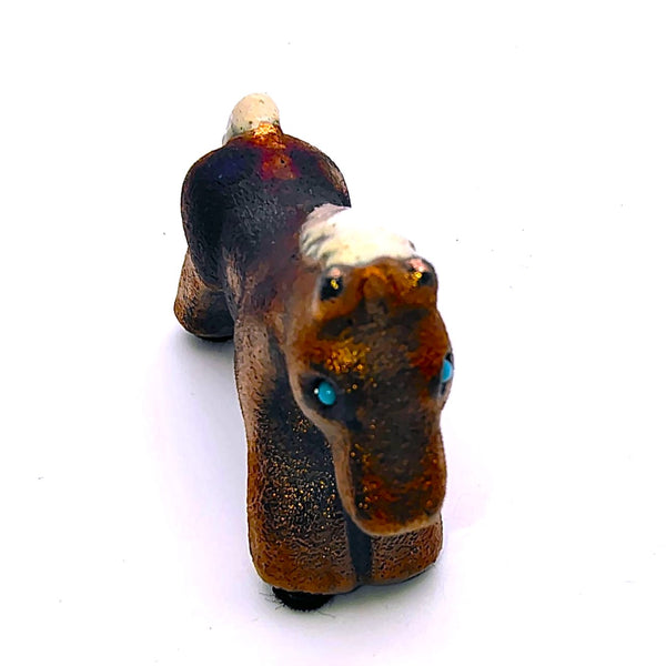 Raku Horse "Freedom" Spirit Friends Mini Figurine Glazed Raku Pottery