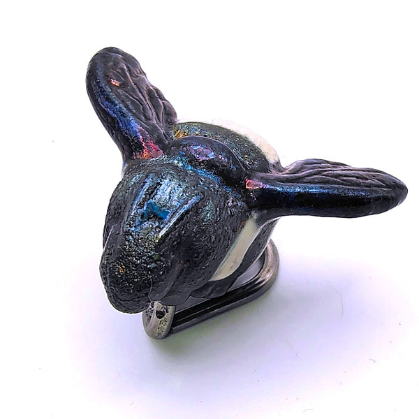 Raku Bumblebee "Focus" Spirit Friends Mini Figurine Glazed Raku Pottery