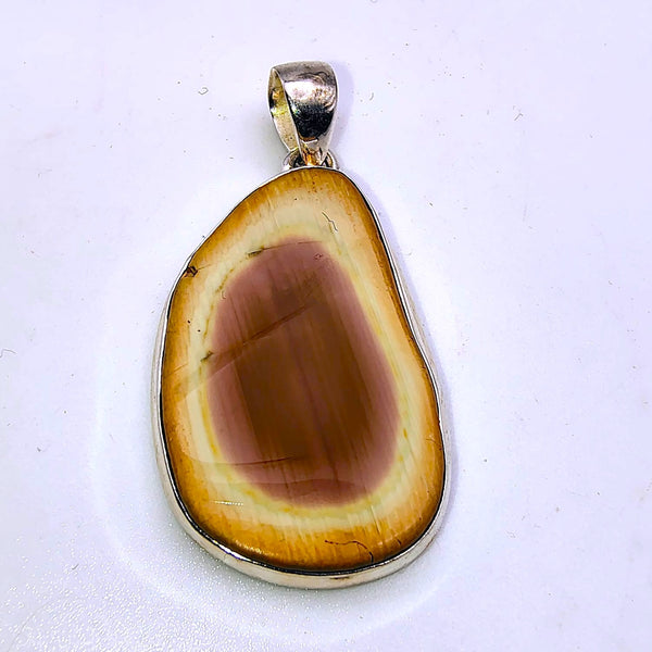 Natural Tear Drop Imperial Jasper Pendant Sterling Silver