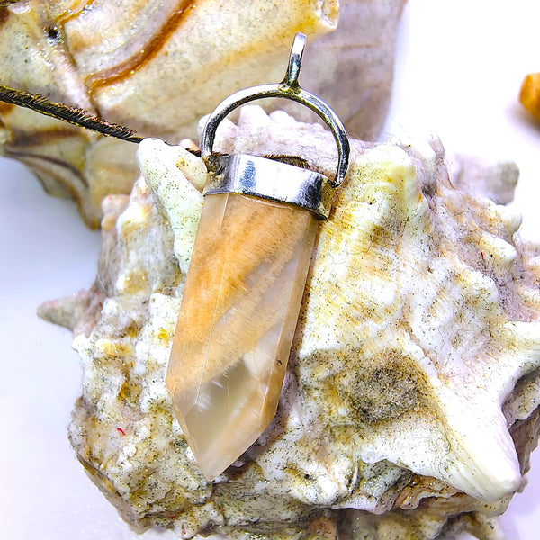 Moonstone hexagonal Point Pencil Pendant