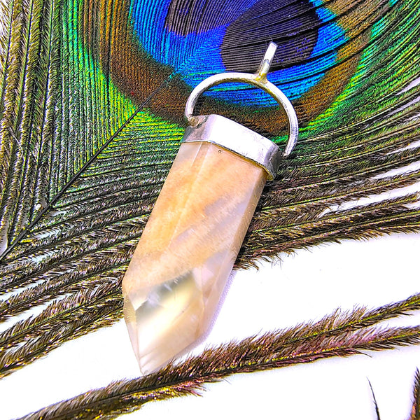 Moonstone hexagonal Point Pencil Pendant